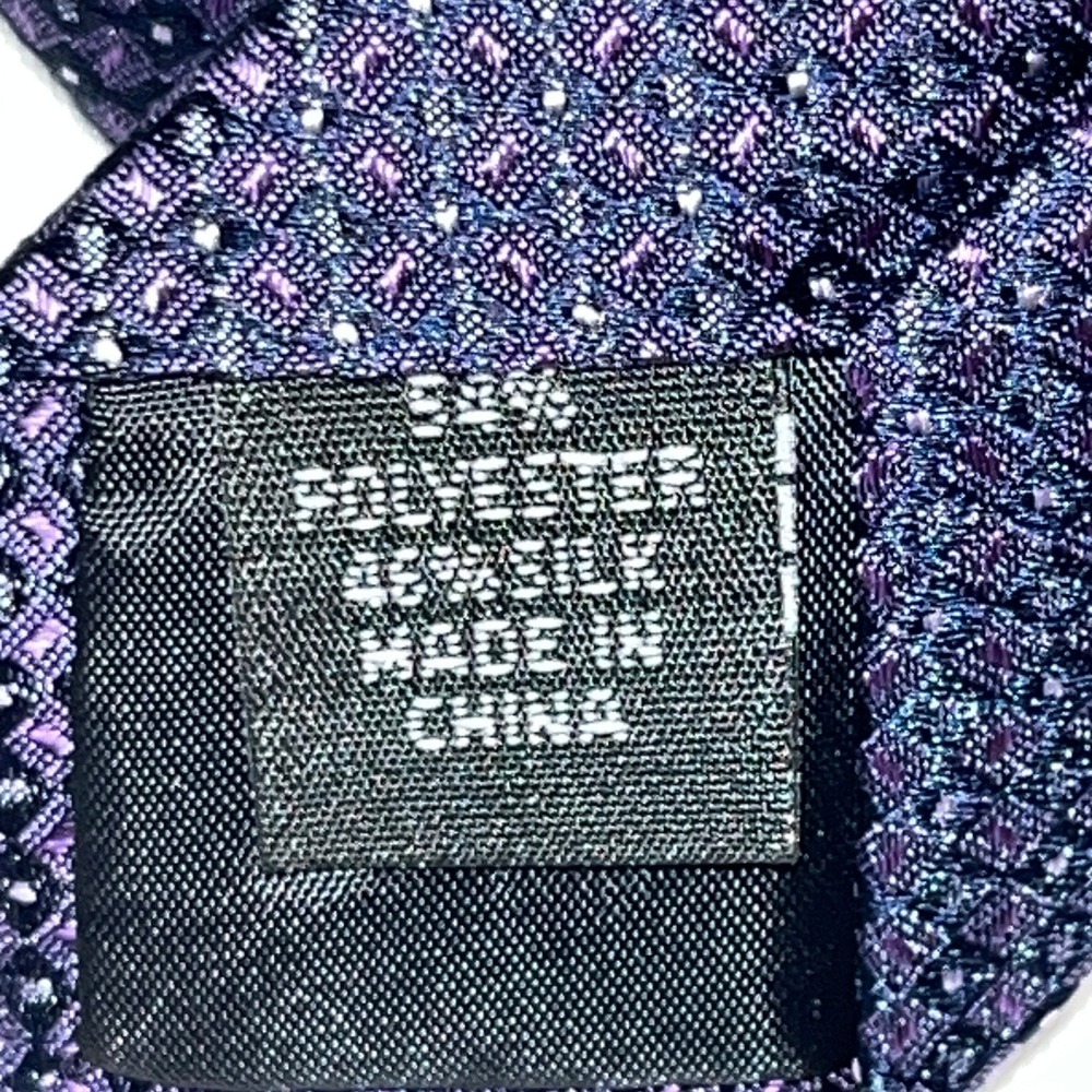 Calvin‎ Klein Mens Purpe/Blue Micro dot Tie Blend Formal Dress NWT  MSRP $69.50 - Picture 6 of 8